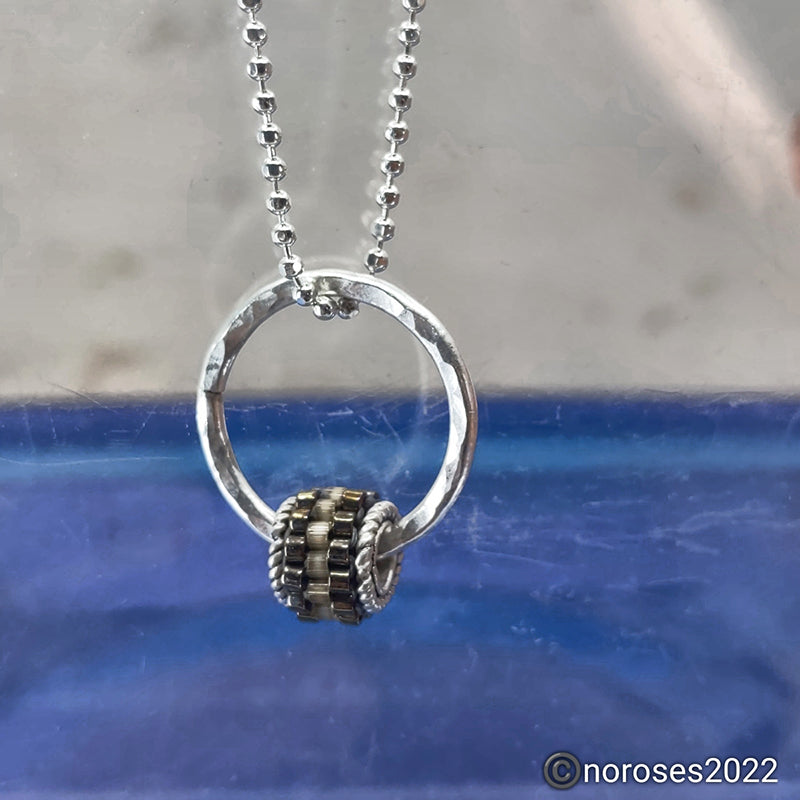 Grommet Drop Necklace, Smoke 5