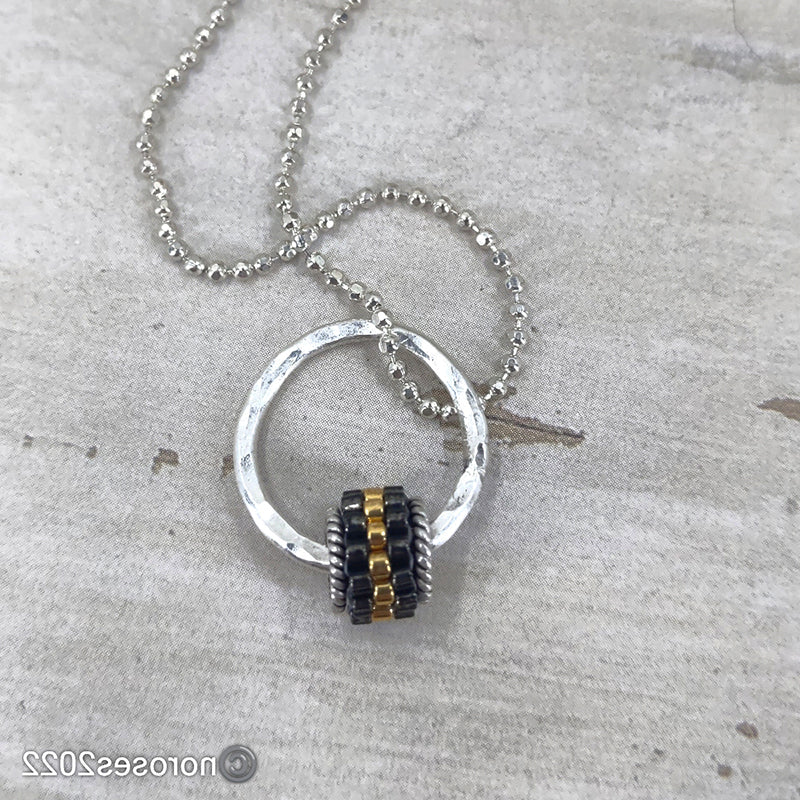Grommet Drop Necklace, Honeybee 3