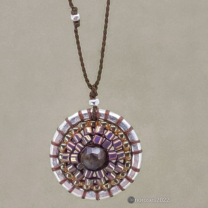 Zoe Mandala Necklace, Garnet 5