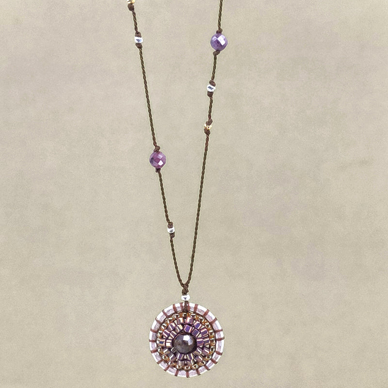 Zoe Mandala Necklace, Sapphires