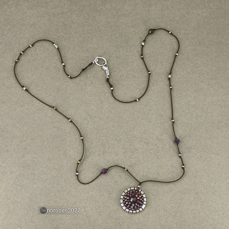Zoe Mandala Necklace, Garnet 8