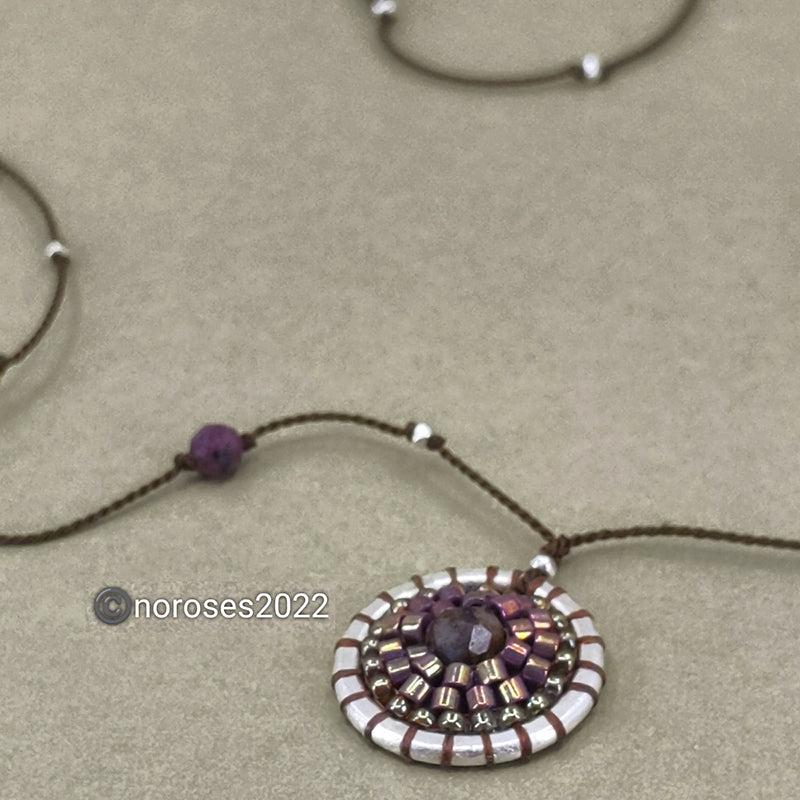 Zoe Mandala Necklace, Garnet 3