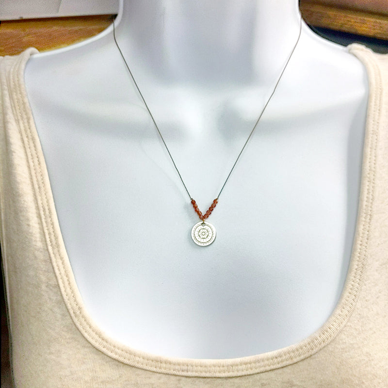 Ray of Bright Necklace, Garnet 3