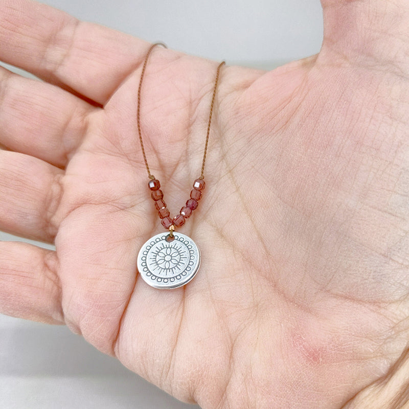 Ray of Bright Necklace, Garnet 4