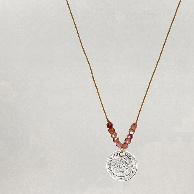 Ray of Bright Necklace, Garnet