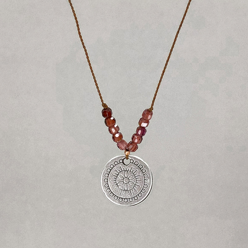 Ray of Bright Necklace, Garnet 6