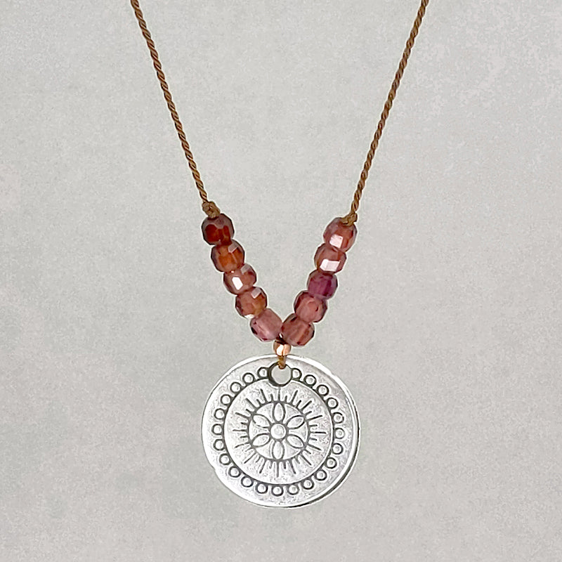 Ray of Bright Necklace, Garnet