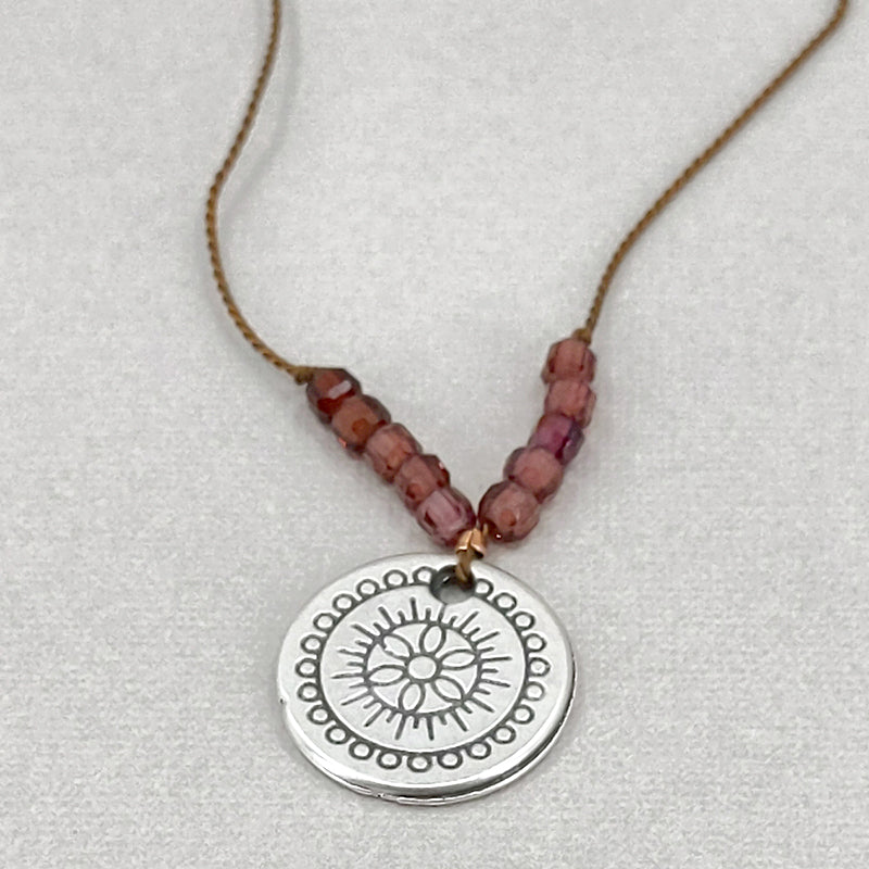 Ray of Bright Necklace, Garnet 2