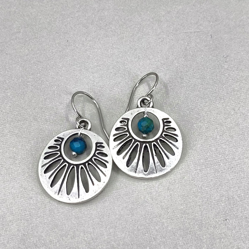 Western Blue Earrings 3