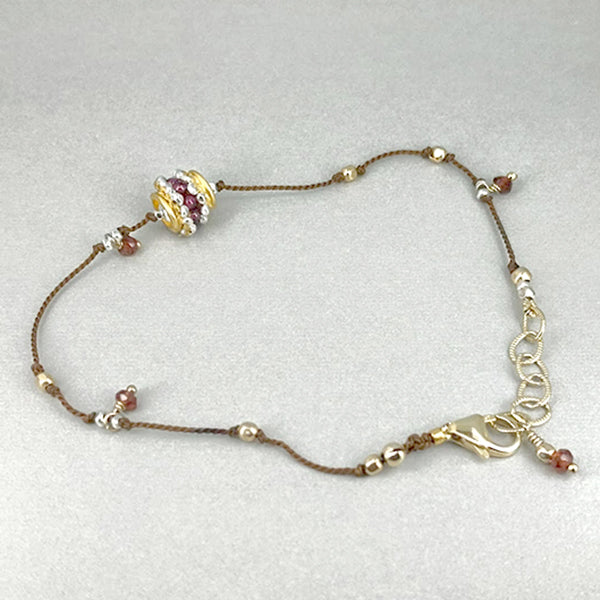 Adore You Bracelet, Gold and Garnet