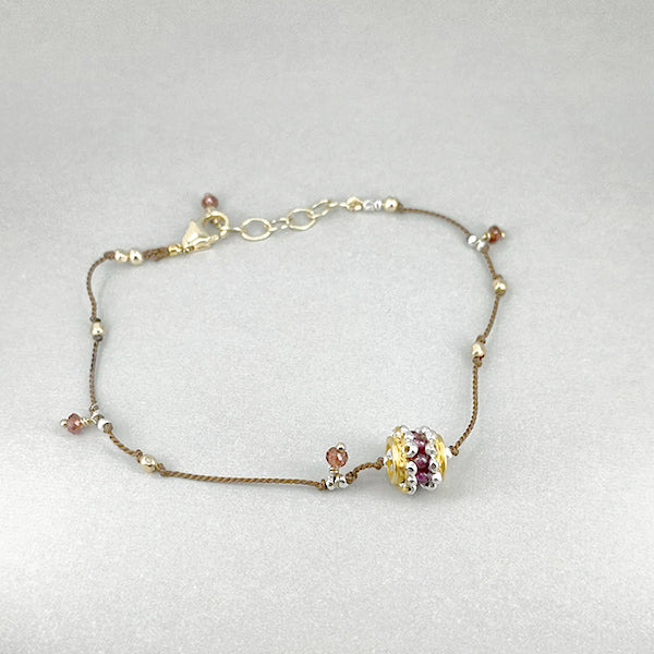 Adore You Bracelet, Gold and Garnet