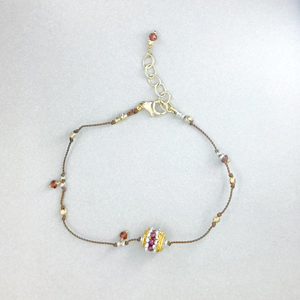 Adore You Bracelet, Gold and Garnet