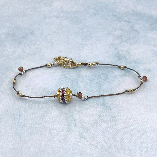 Adore You Bracelet, Gold and Garnet