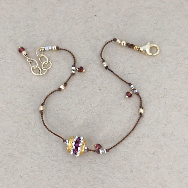 Adore You Bracelet, Gold and Garnet