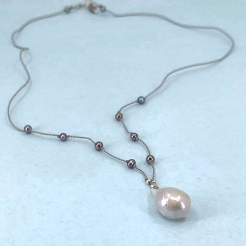 Montauk Breeze Pearl Teardrop Necklace 3