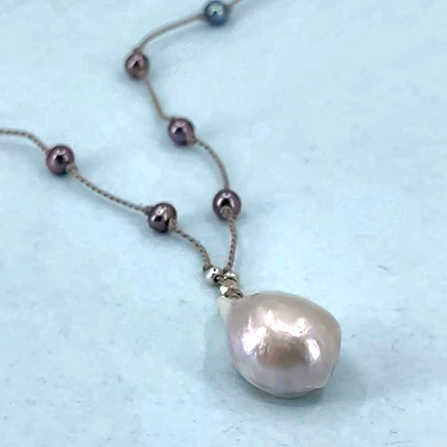 Montauk Breeze Pearl Teardrop Necklace 4