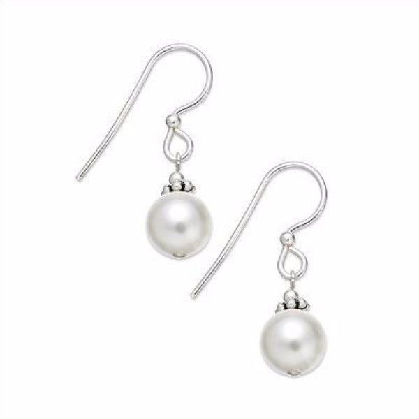 Simple Pearl Drop Earrings , Earrings - No Roses Mad Pearls, No Roses Jewelry Artisan Jewelry Los Angeles - 2