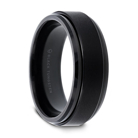 Black Tungsten Spinner Ring