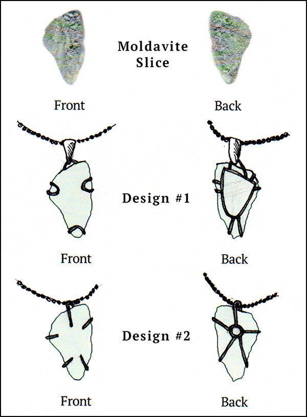 Moldavite Pendant for Asher , Necklace - No Roses Custom, No Roses Jewelry Artisan Jewelry Los Angeles - 3 5