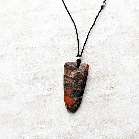 Red Jasper Shield Pendant