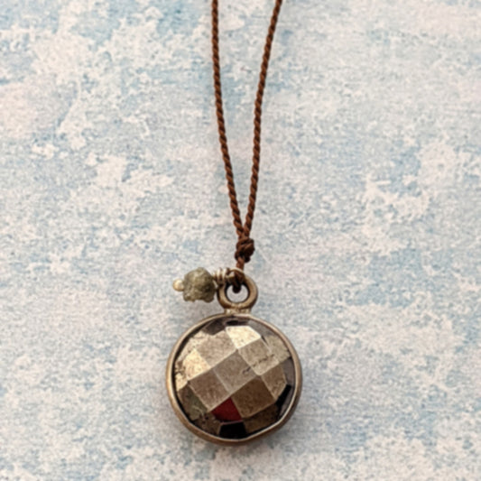 Pyrite and Diamond Pendant Secondary