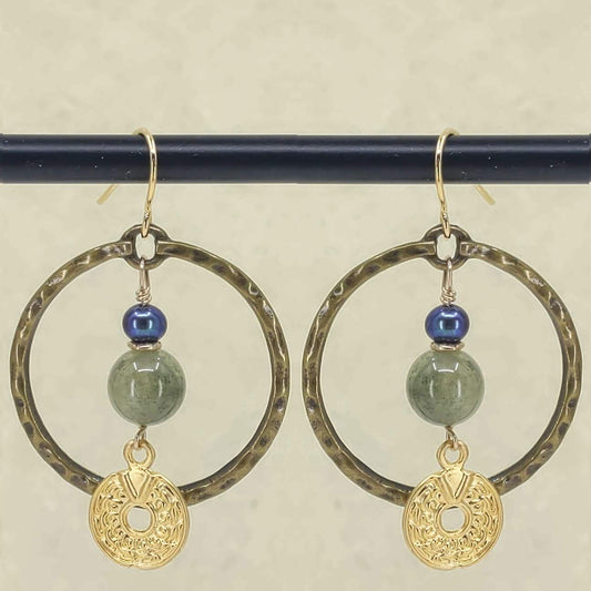 Circles and Stones Earrings