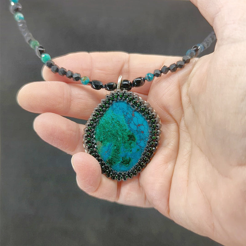 Cool Water Beaded Necklace