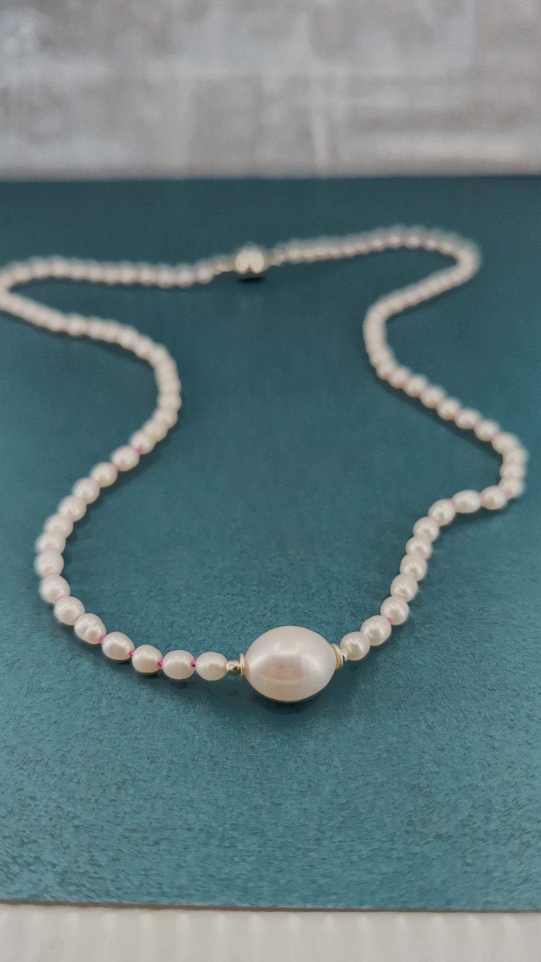 Pretty in Pink Strand of Pearls