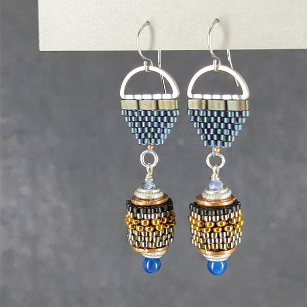 Beaded statement earrings