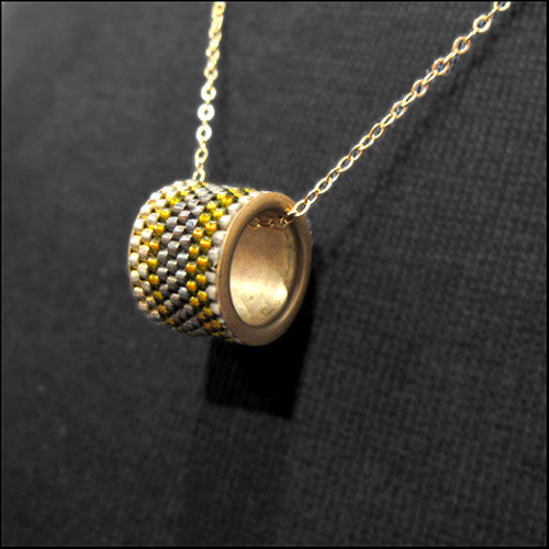 Textured Glass Necklace, Warmth , Necklace - No Roses Metro, No Roses Jewelry Artisan Jewelry Los Angeles - 4 Secondary