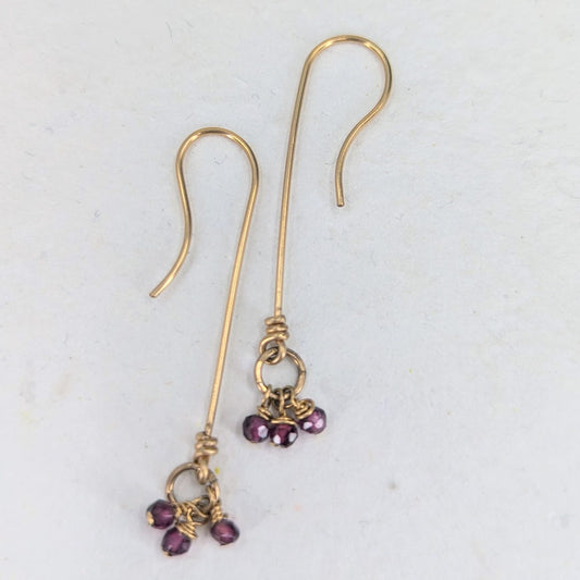 Gemstone Cluster Earrings