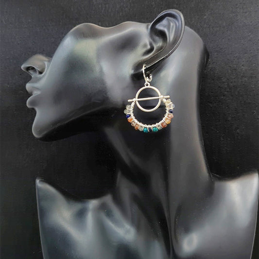 Solo Dos Gemstone Earrings Secondary