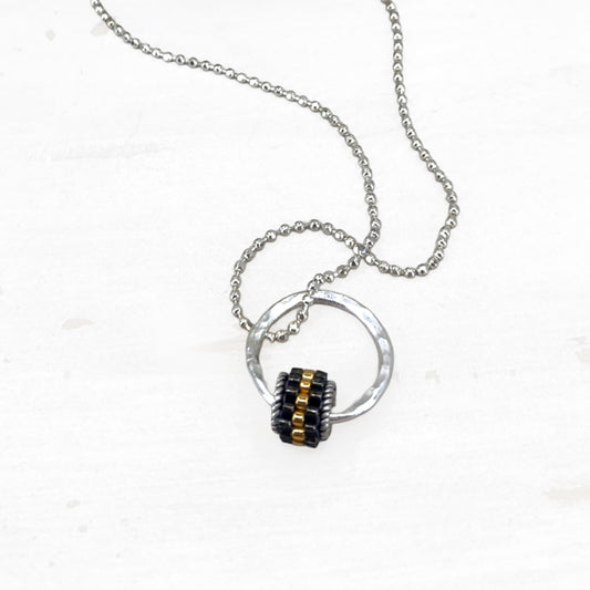 Grommet Drop Necklace, Honeybee