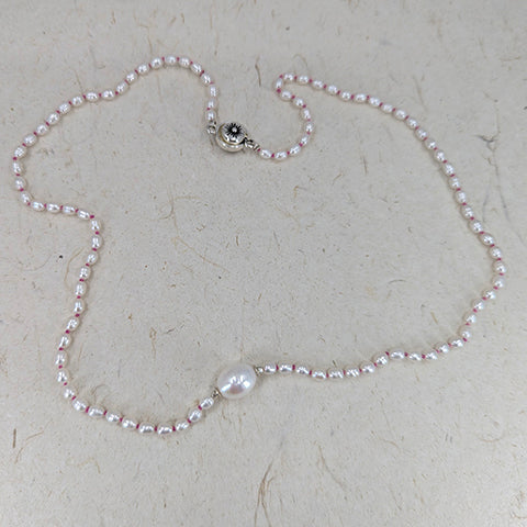 Pretty in Pink Strand of Pearls