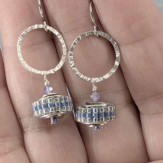Life is a Wheel Earrings, Tanzanite Secondary