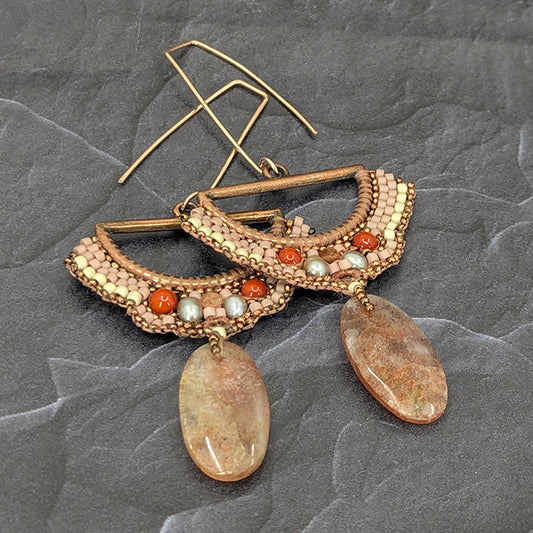 Marigolden Rose Statement Earrings