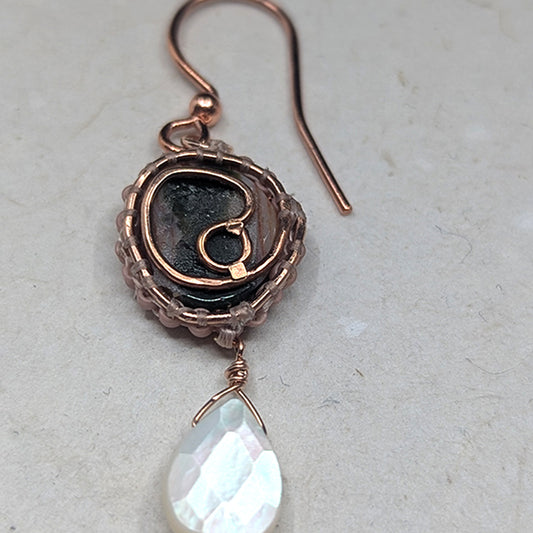 Small Gasp Gemstone Dangle Earrings Secondary