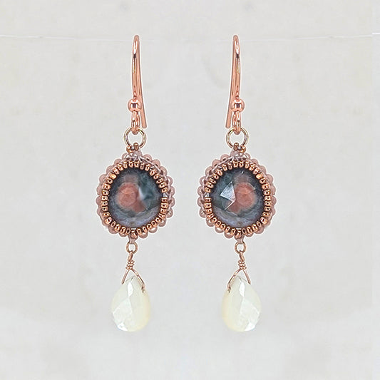 Small Gasp Gemstone Dangle Earrings