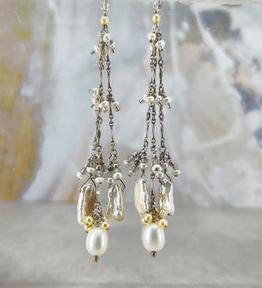 Iris' Choice Pearl Earrings