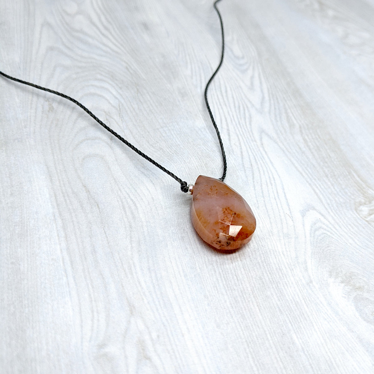 Big Drop Carnelian Gemstone Necklace