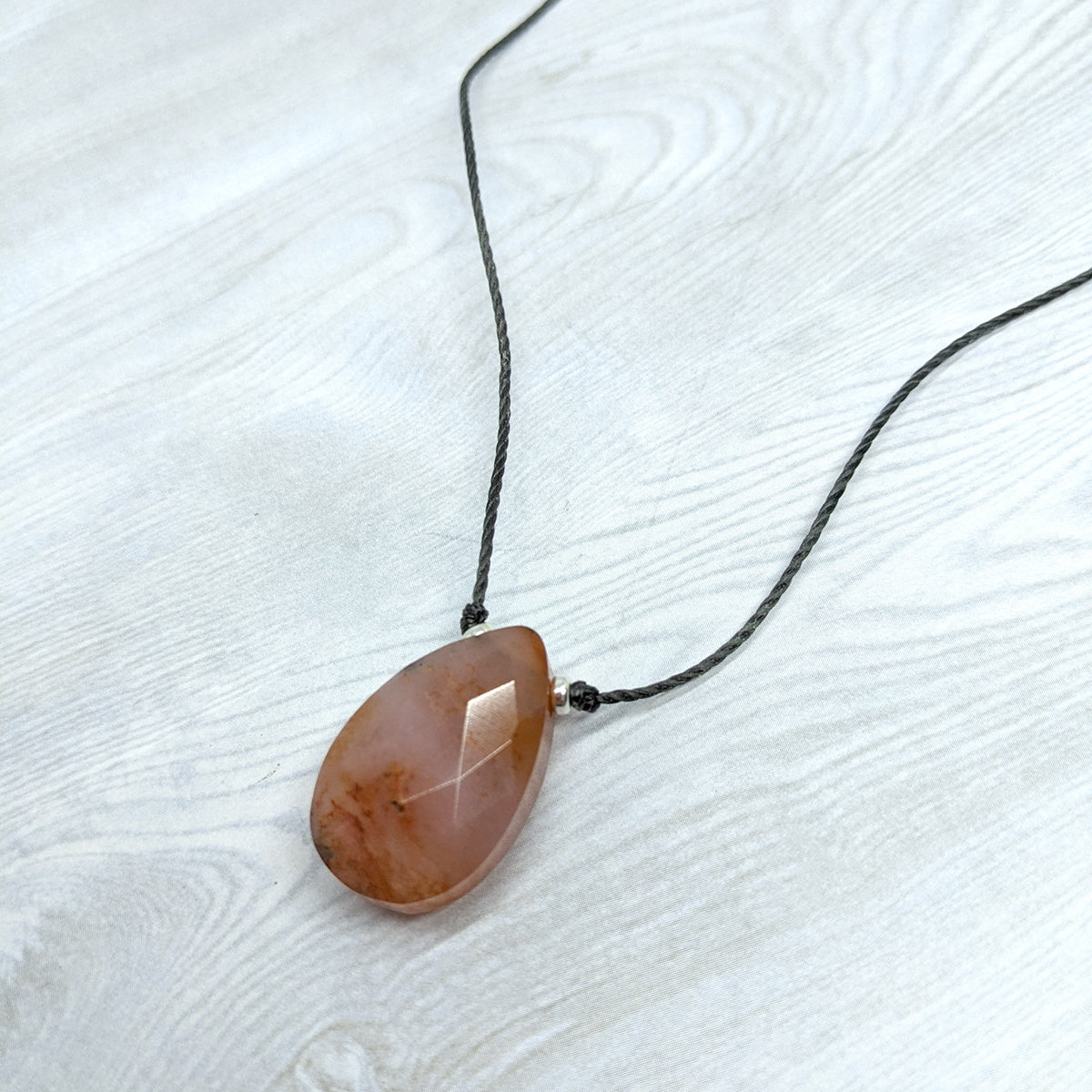 Big Drop Carnelian Gemstone Necklace