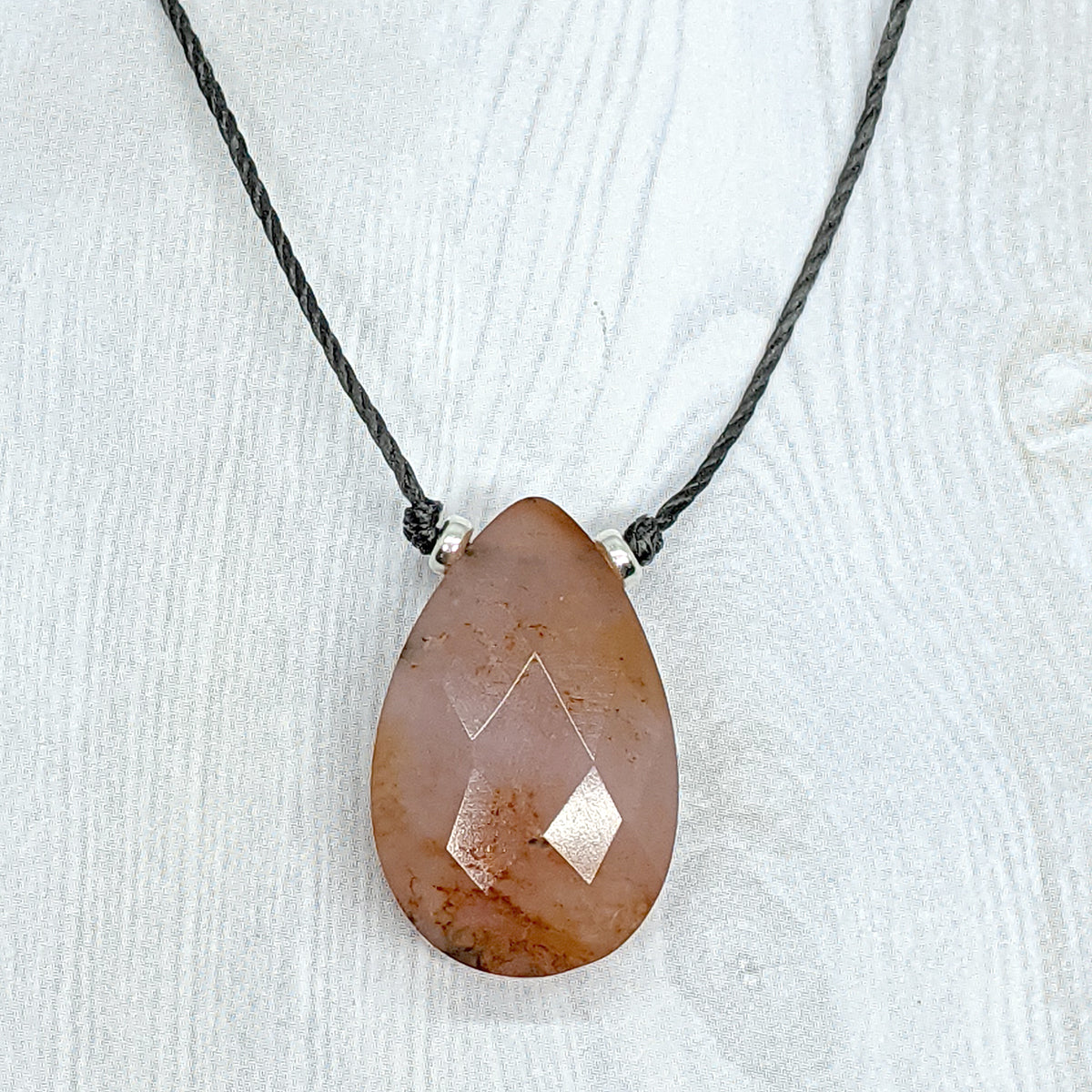 Big Drop Carnelian Gemstone Necklace