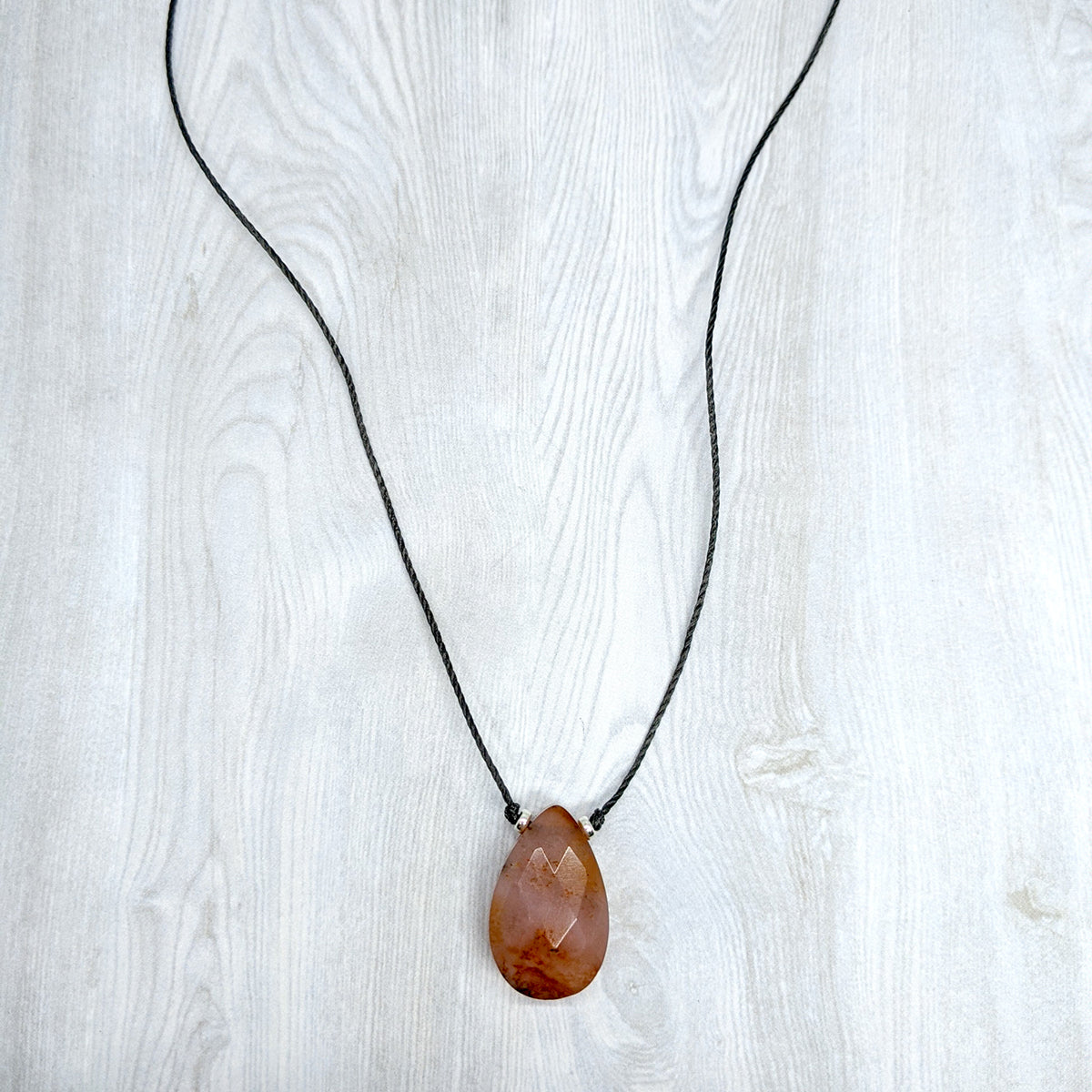 Big Drop Carnelian Gemstone Necklace