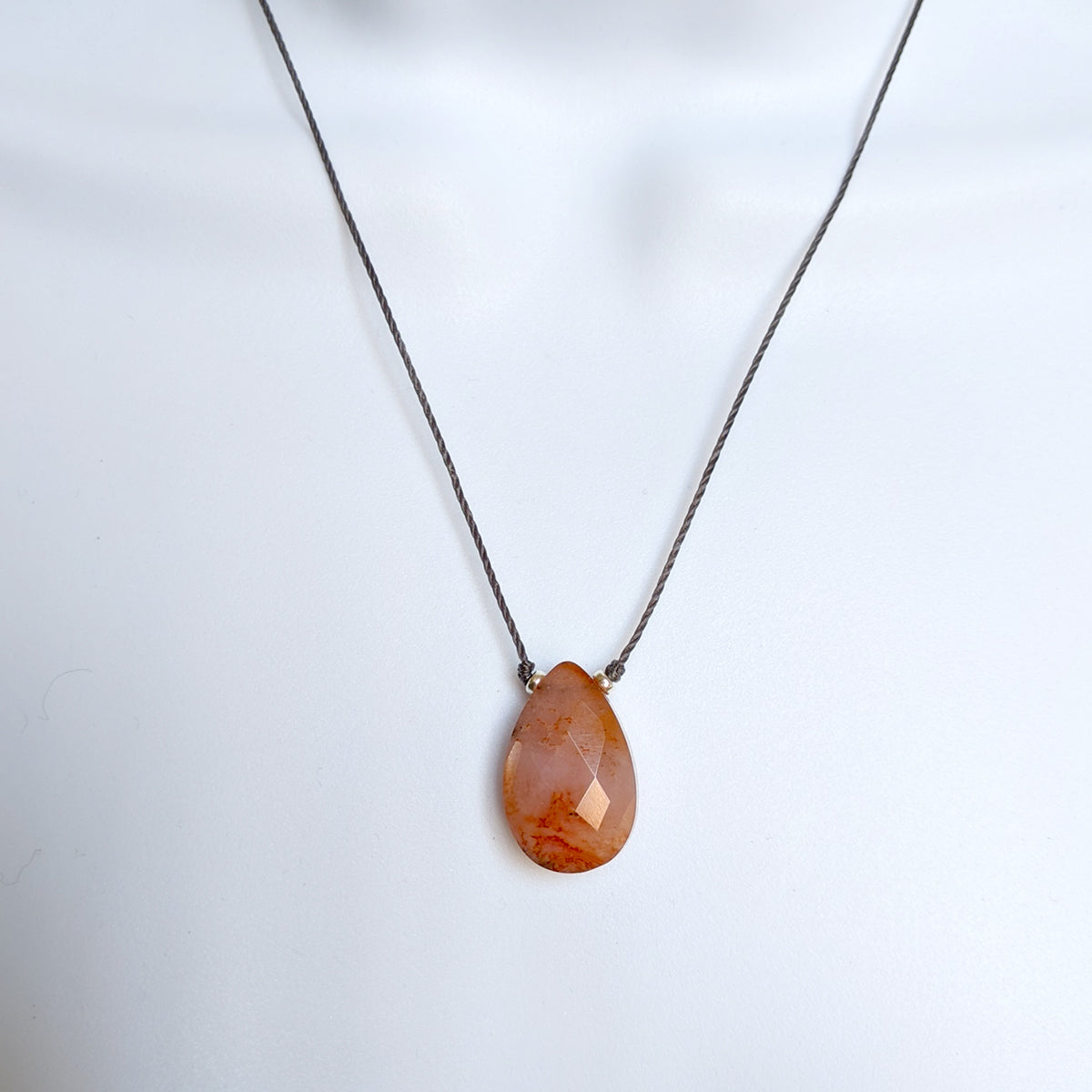 Big Drop Carnelian Gemstone Necklace