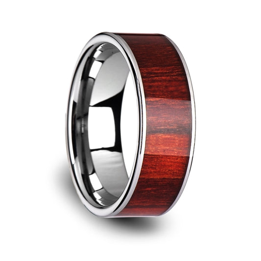 Exotic Rosewood and Tungsten Wedding Ring