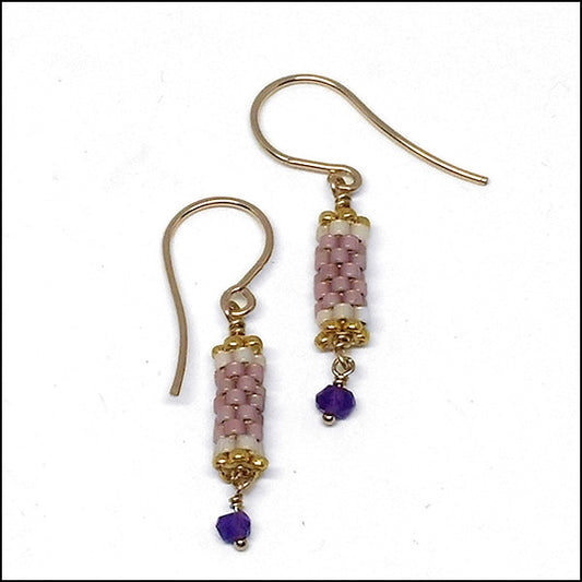 Birthstone Bits Amethyst Earrings Secondary