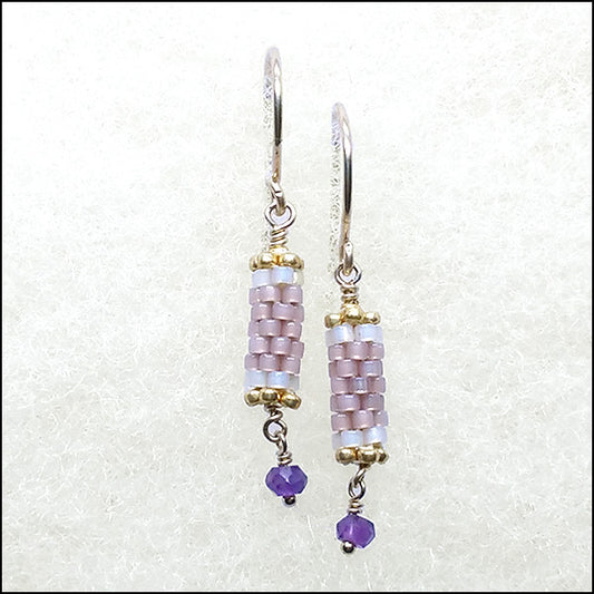 Birthstone Bits Amethyst Earrings