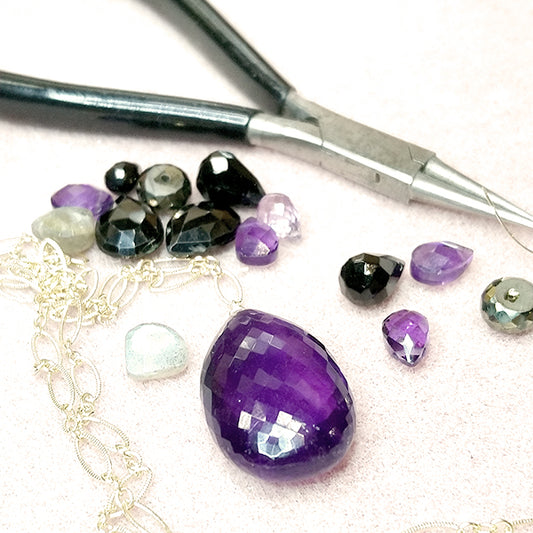 Custom Fine Amethyst and 14k Gold Necklace for Charles Secondary