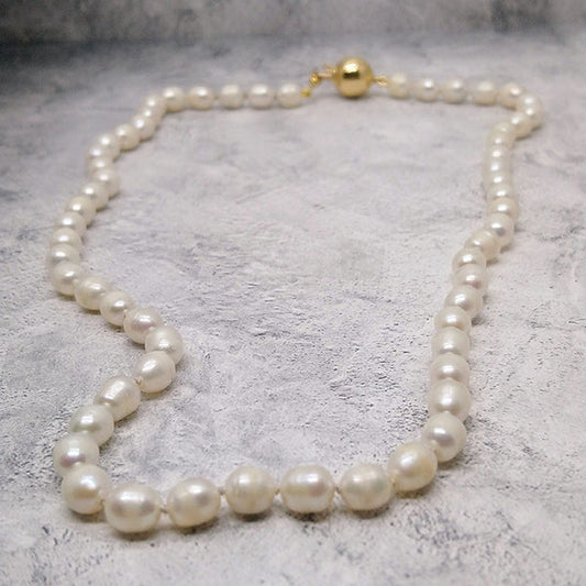 Truly Yours Pearl Necklace with 14k Gold Clasp