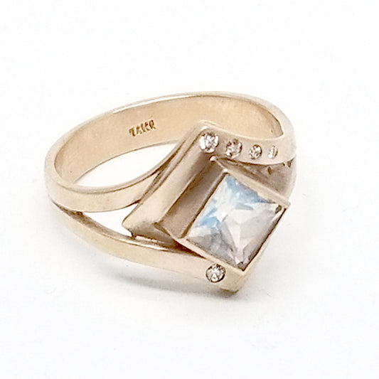 Custom Rose Gold and Moonstone Engagement Ring for Marilyn